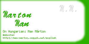 marton man business card